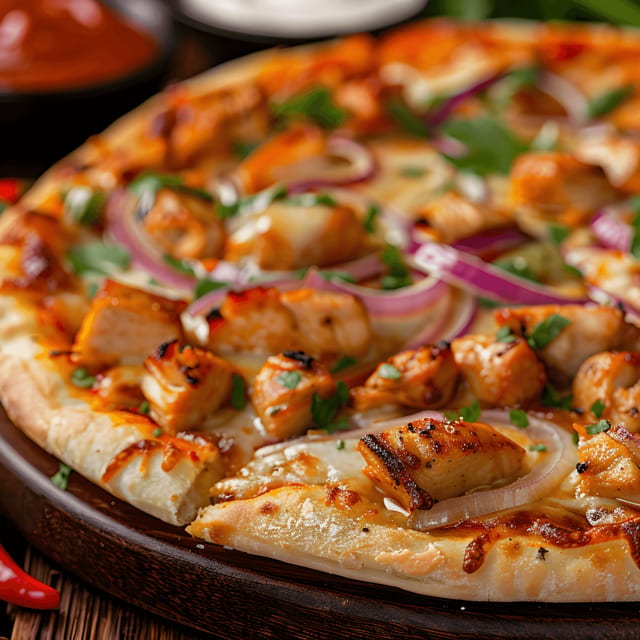 Grilled Chicken Pizza.