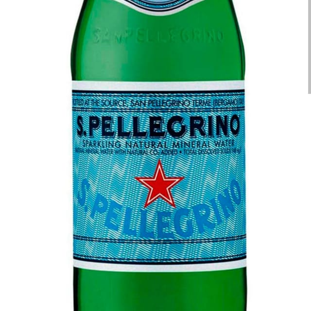 Pellegrino water.