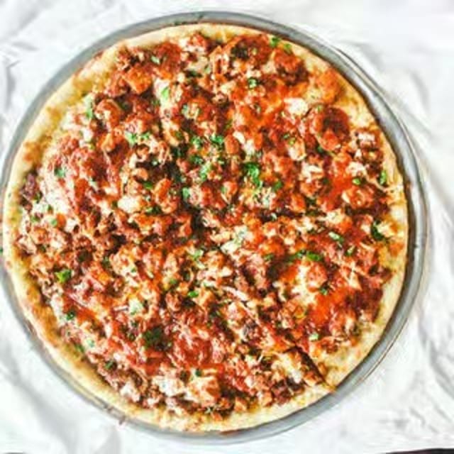 Chicken Parmigiana Gluten Free Pizza.