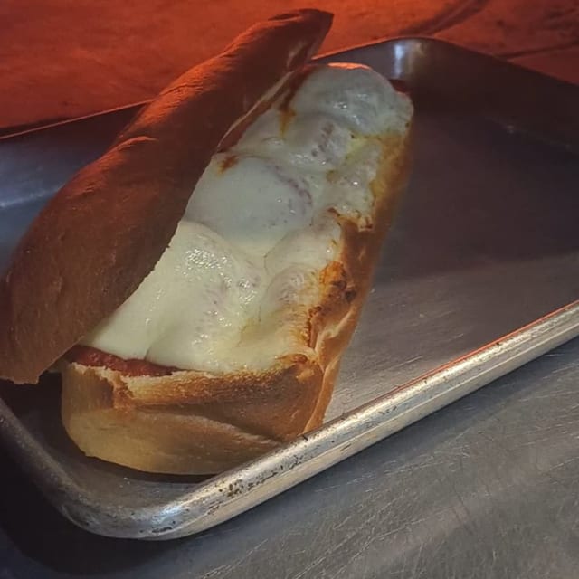 Meatball Parmigiana Sandwich.