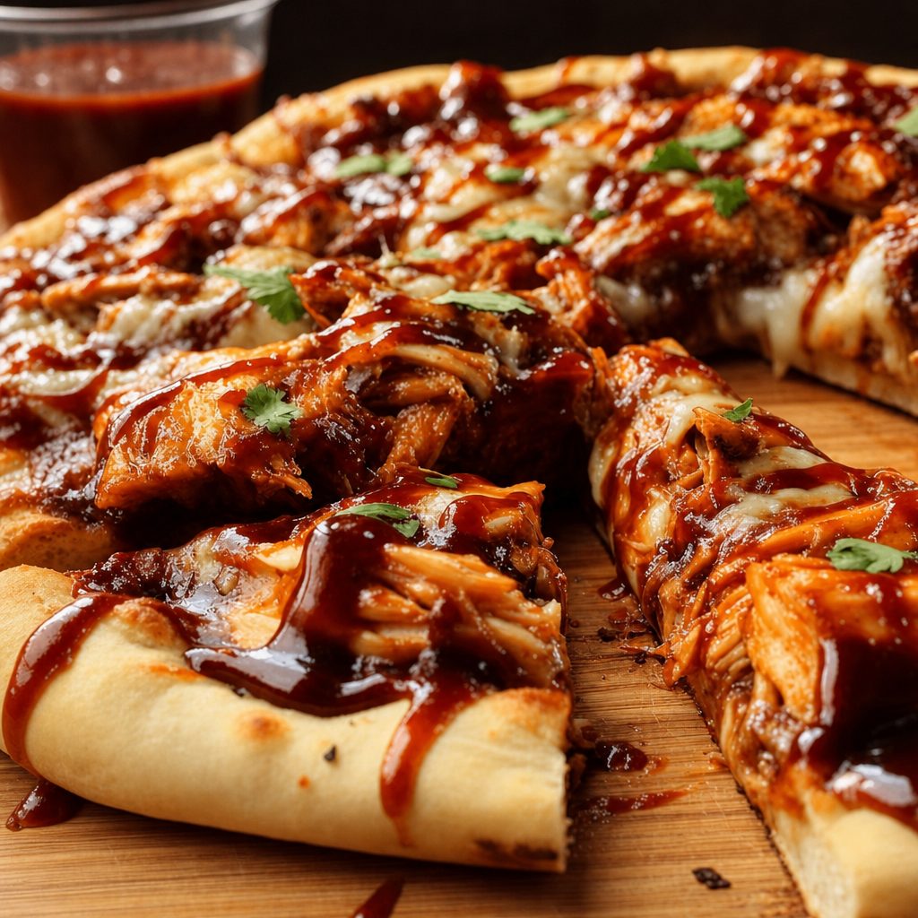 Chicken, Bacon, Ranch Pizza.