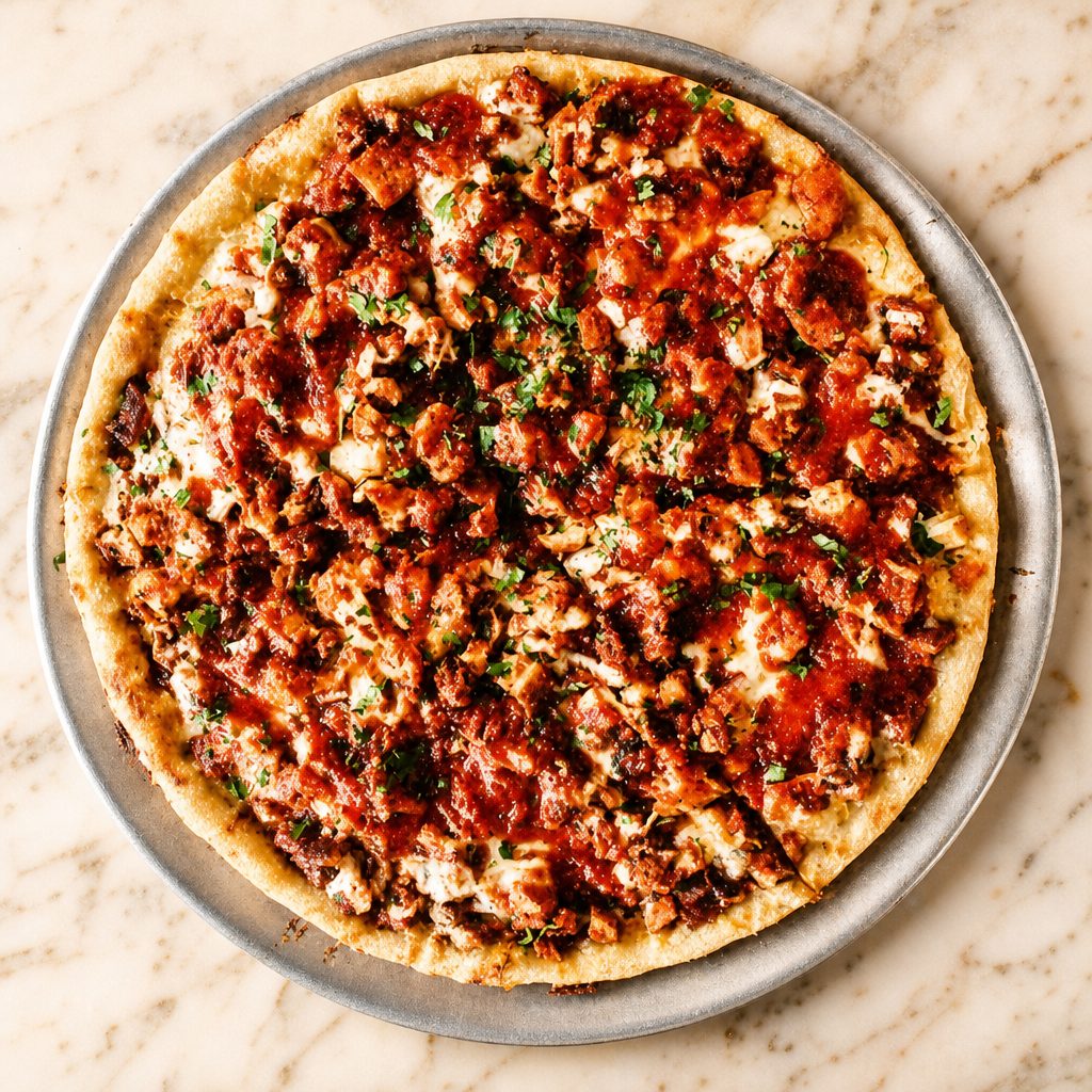 Chicken Parmigiana Pizza.