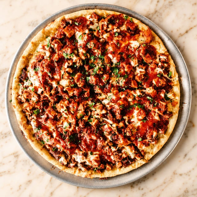 Chicken Parmigiana Pizza.