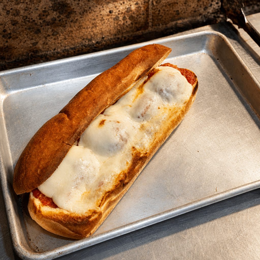 Eggplant Parmigiana Sandwich.