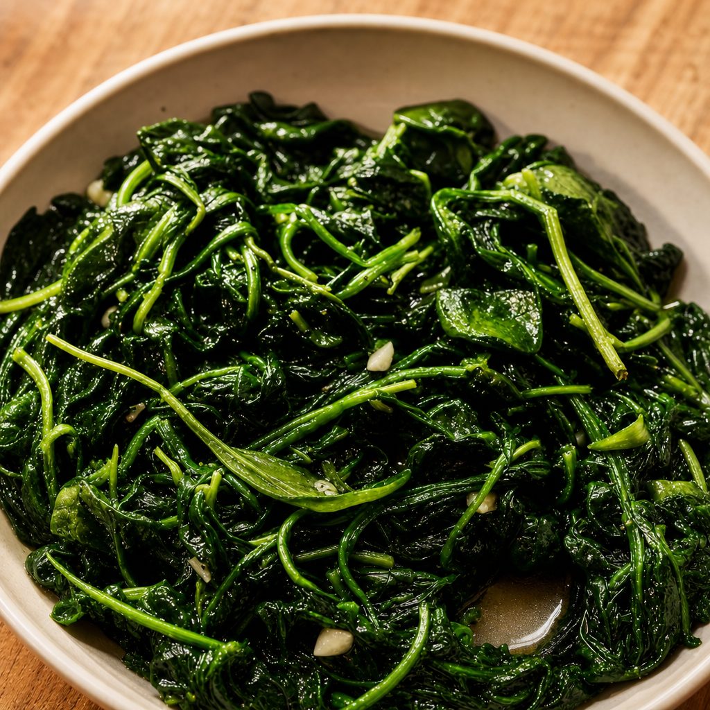 Sauteed Spinach.