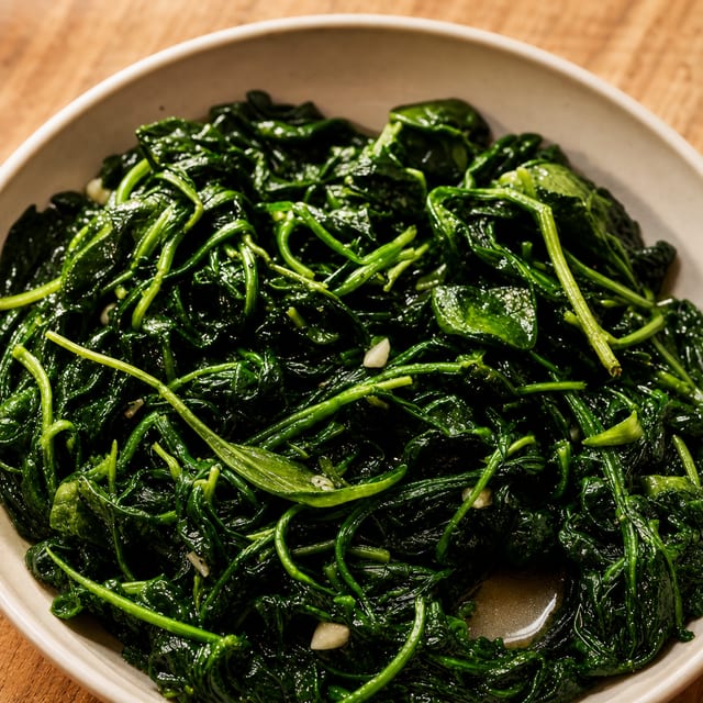 Sauteed Spinach.