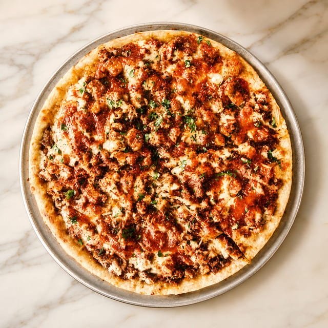 Chicken Parmigiana Gluten Free Pizza.