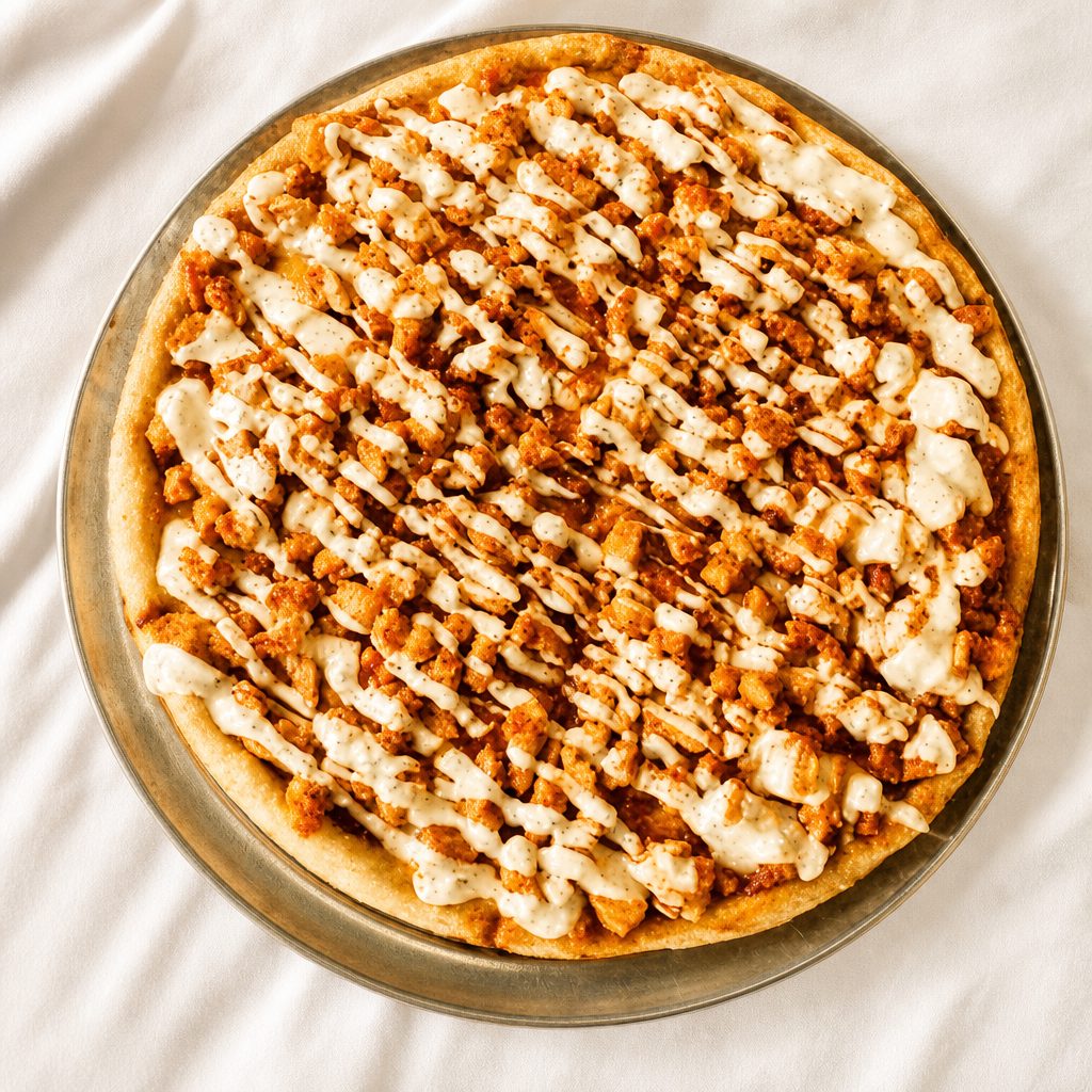 Buffalo Chicken Gluten Free Pizza.