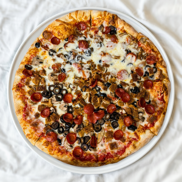 4 Toppings Pizza.